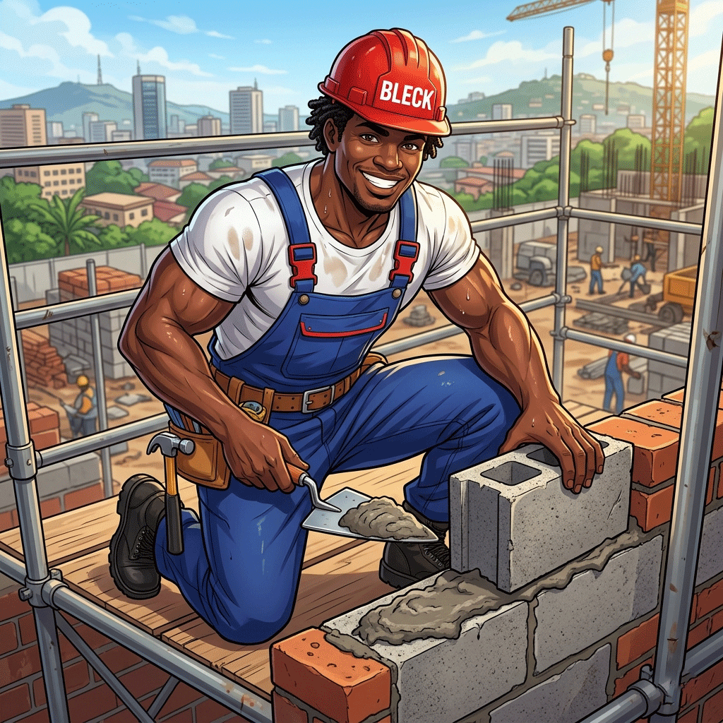 Chantier de construction résidentielle réalisé par ETS BLECK CONSTRUCTIONS Yaoundé